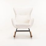 Lulu Fleece Rocking Chair - Cream - Image 3