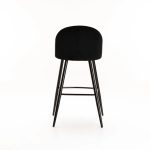 Maddie Velvet Kitchen Stool - Image 4
