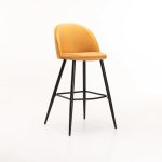 Maddie Velvet Kitchen Stool - Image 6