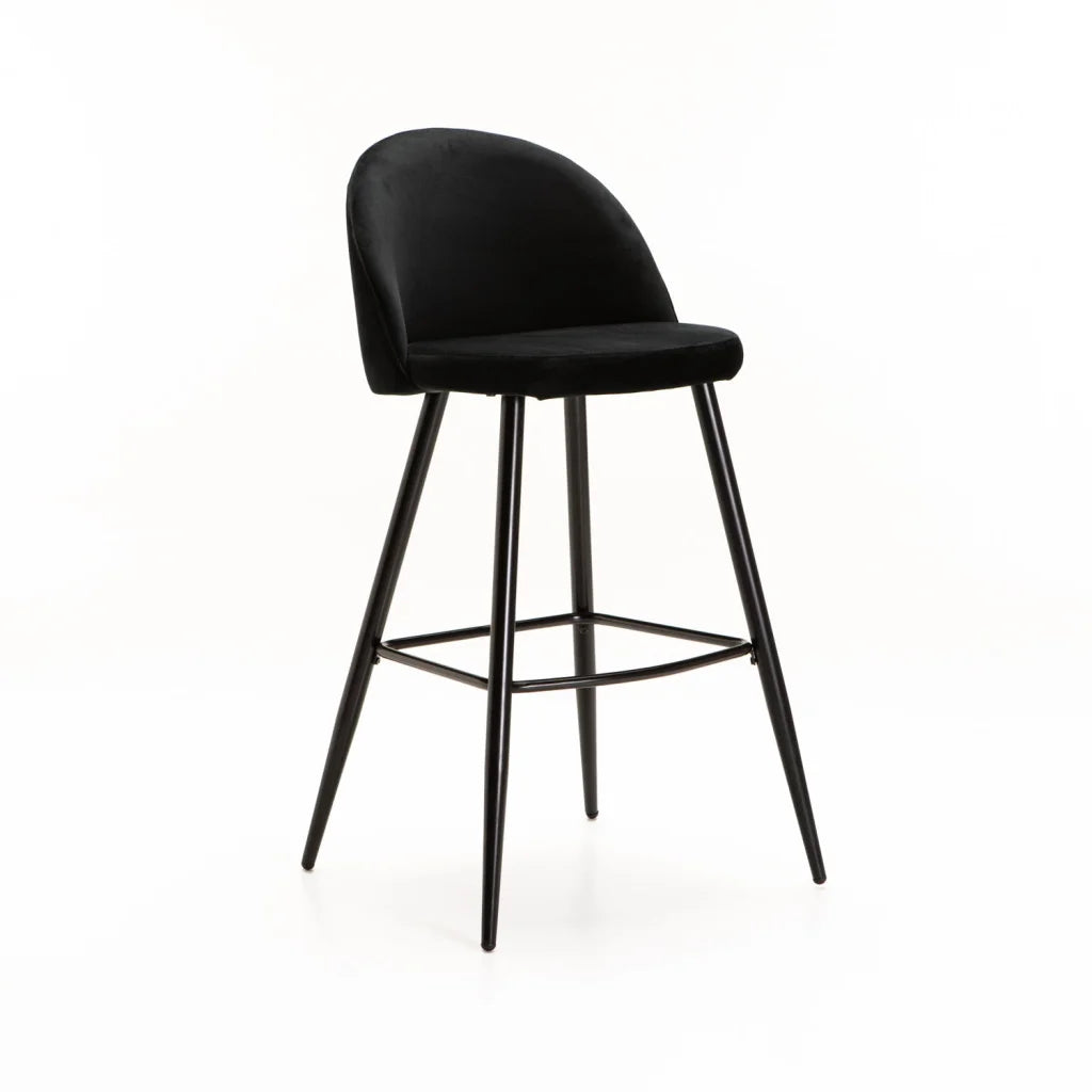 decofurn-furniture-maddie-velvet-kitchen-stool-677 Maddie Velvet Kitchen Stool - Image 1