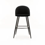 Maddie Velvet Kitchen Stool - Image 2