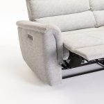 Marco Fabric Electric Power 3 Seater Recliner-Grey - Image 9