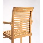 Milan Teak Stacking Armchair - Image 5