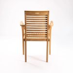 Milan Teak Stacking Armchair - Image 4