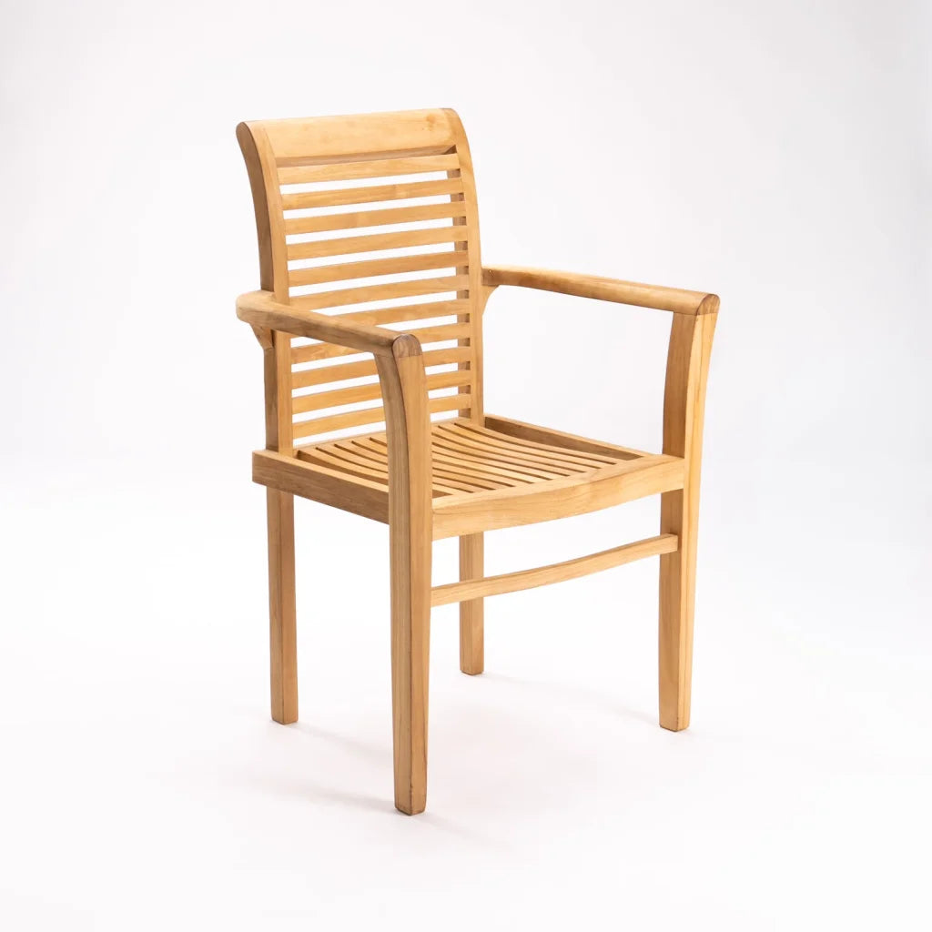 decofurn-furniture-milan-teak-stacking-armchair-909 Milan Teak Stacking Armchair - Image 1