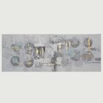 Oil Painting Art Yd - Silvery Circles 150X50