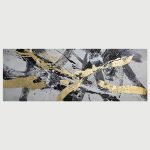 Oil Painting Art Yt Black & Gold Magic 150X55