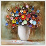 Oil Painting Art Zo - Small Pot Of Flowers 80X80