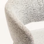 Olga Speckled Fabric Swivel Chair - Light Grey - Image 6