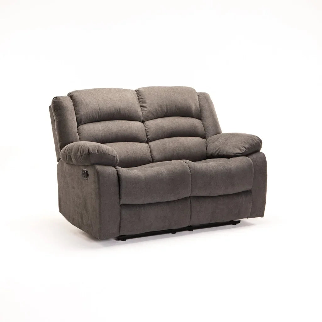 decofurn-furniture-oli-fabric-2-seater-recliner-dark-grey-922 Oli Fabric 2 Seater Recliner - Dark Grey - Image 1