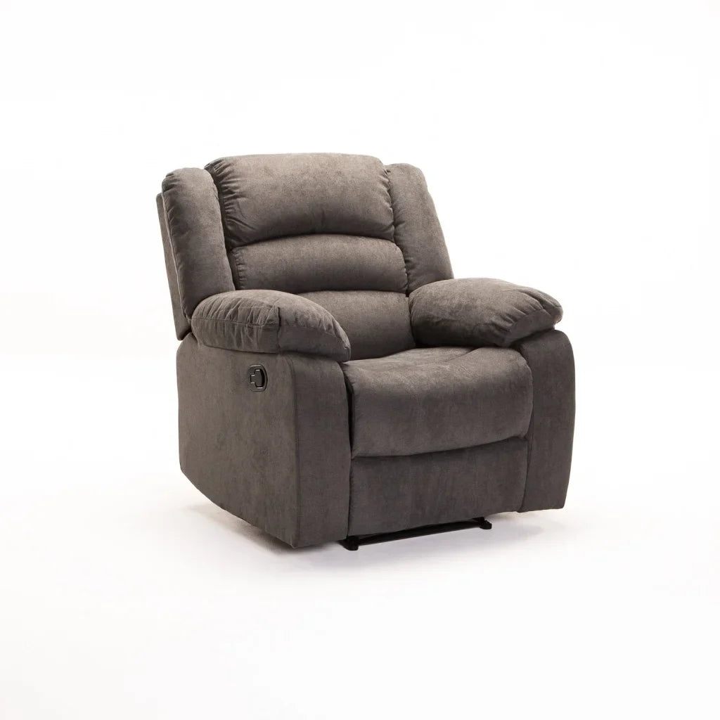 decofurn-furniture-oli-fabric-armchair-recliner-dark-grey-610 Oli Fabric Armchair Recliner - Dark Grey - Image 1