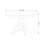 Oliver 120Cm Round Dining Table - Image 4