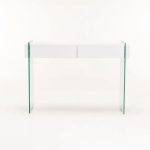 Opal 110X40Cm 12Mm Tempered Glass Console With Drawers - Image 6