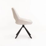 Prato Fabric Swivel Dining Chair - Image 3