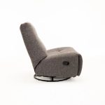 Renzo Fabric Armless Swivel Recliner - Image 4