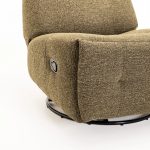 Renzo Fabric Armless Swivel Recliner - Image 21