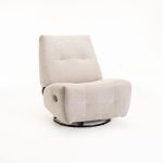 Renzo Fabric Armless Swivel Recliner - Image 8