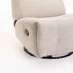Renzo Fabric Armless Swivel Recliner - Image 14