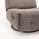 Renzo Fabric Armless Swivel Recliner - Image 7