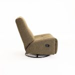 Renzo Fabric Armless Swivel Recliner - Image 18