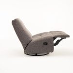 Renzo Fabric Armless Swivel Recliner - Image 5