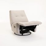 Renzo Fabric Armless Swivel Recliner - Image 9