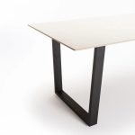 Shaw 180X90Cm Stone Top Dining Table - White - Image 4