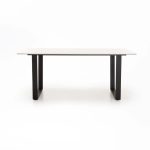 Shaw 180X90Cm Stone Top Dining Table - White - Image 2