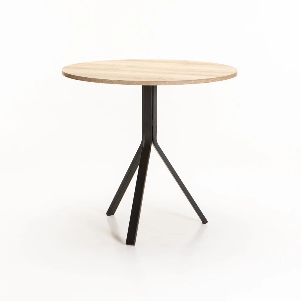 decofurn-furniture-shay-80cm-round-top-dining-table-oak-952 Shay 80Cm Round Top Dining Table - Oak - Image 1