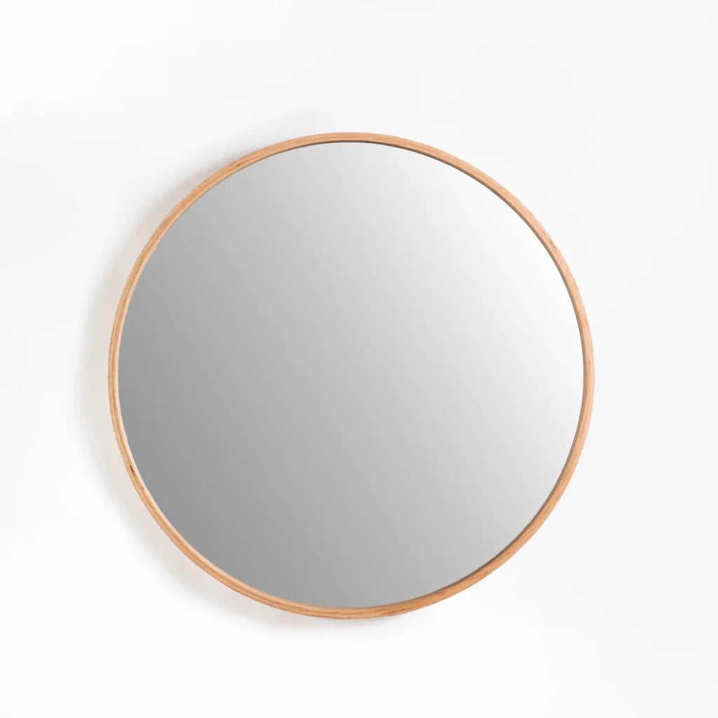 decofurn-furniture-sirius-80cm-round-mirror-oak-169 Sirius 80Cm Round Mirror - Oak - Image 1