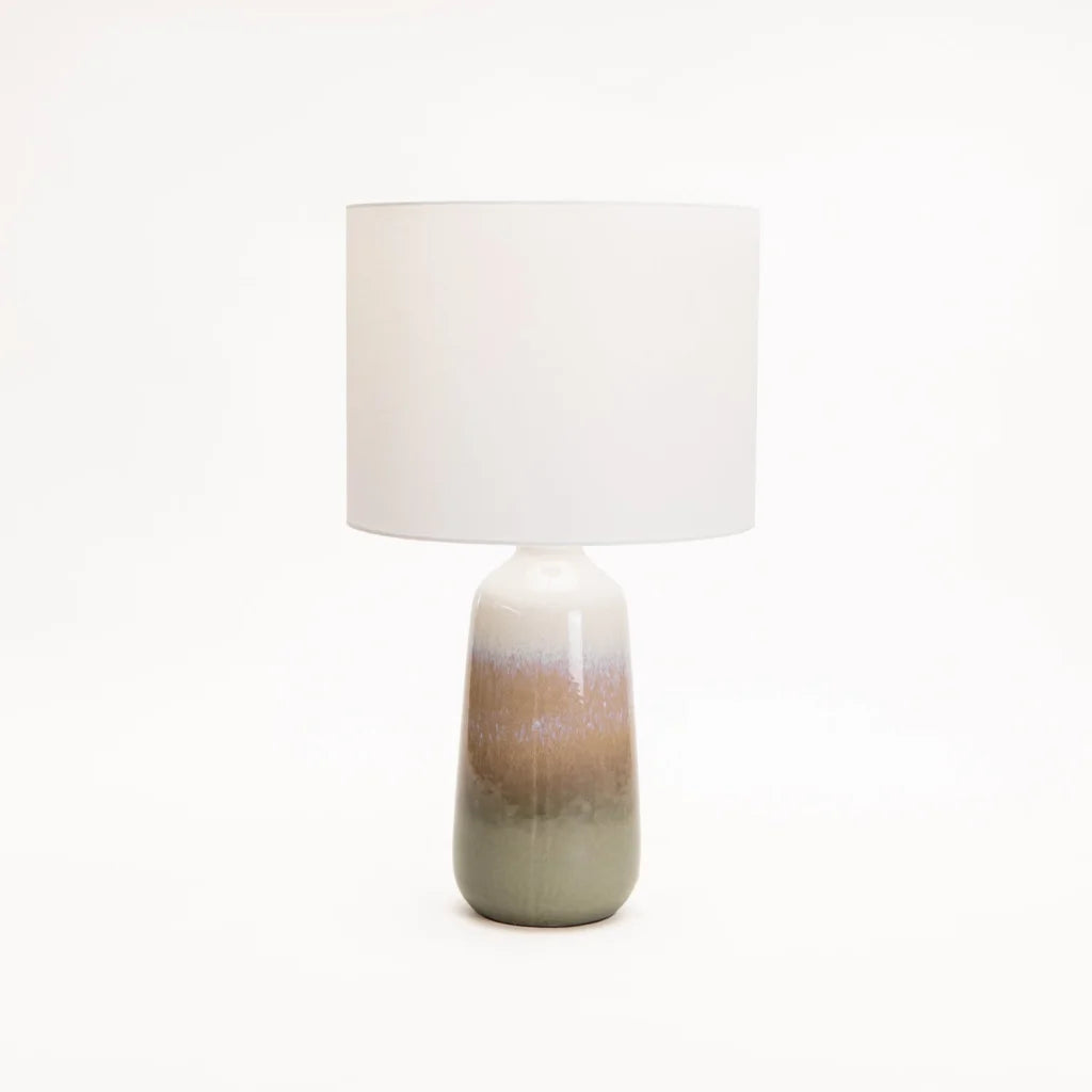 decofurn-furniture-table-lamp-ceramic-ombre-with-white-fabric-shade-840 Table Lamp Ceramic Ombre With White Fabric Shade - Image 1