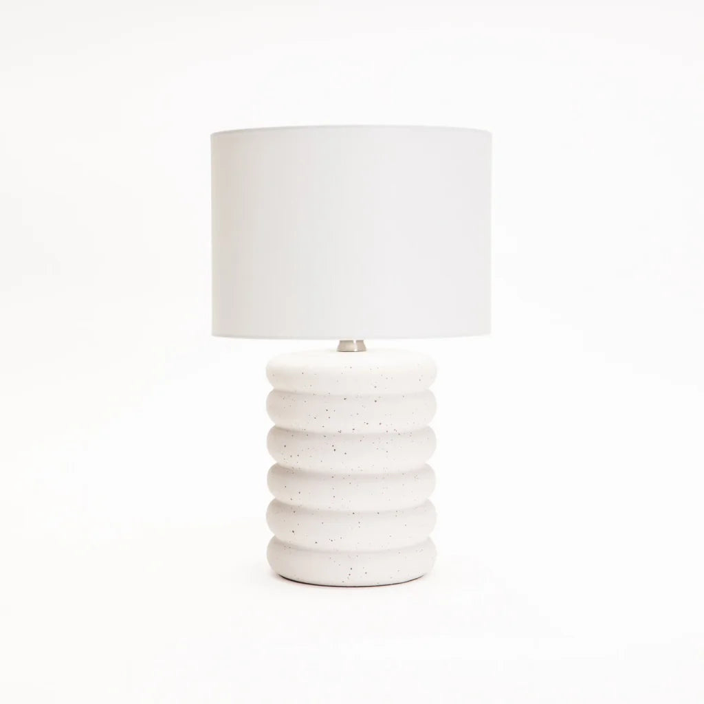 decofurn-furniture-table-lamp-white-ripple-base-476 Table Lamp White Ripple Base - Image 1