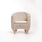 Tegal Kubu Whitewash Tub Armchair - Image 2