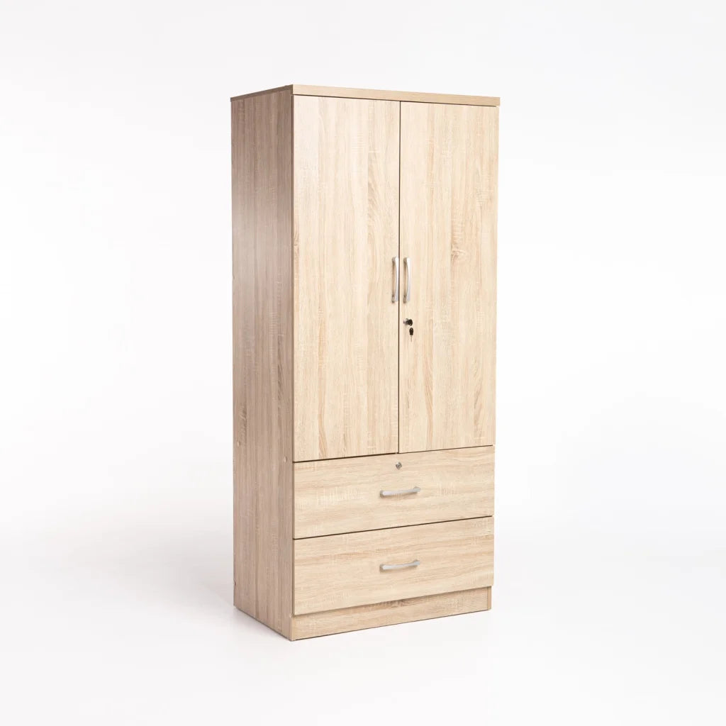 decofurn-furniture-titan-2-door-drawer-robe-482 Titan 2 Door 2 Drawer Robe - Image 1