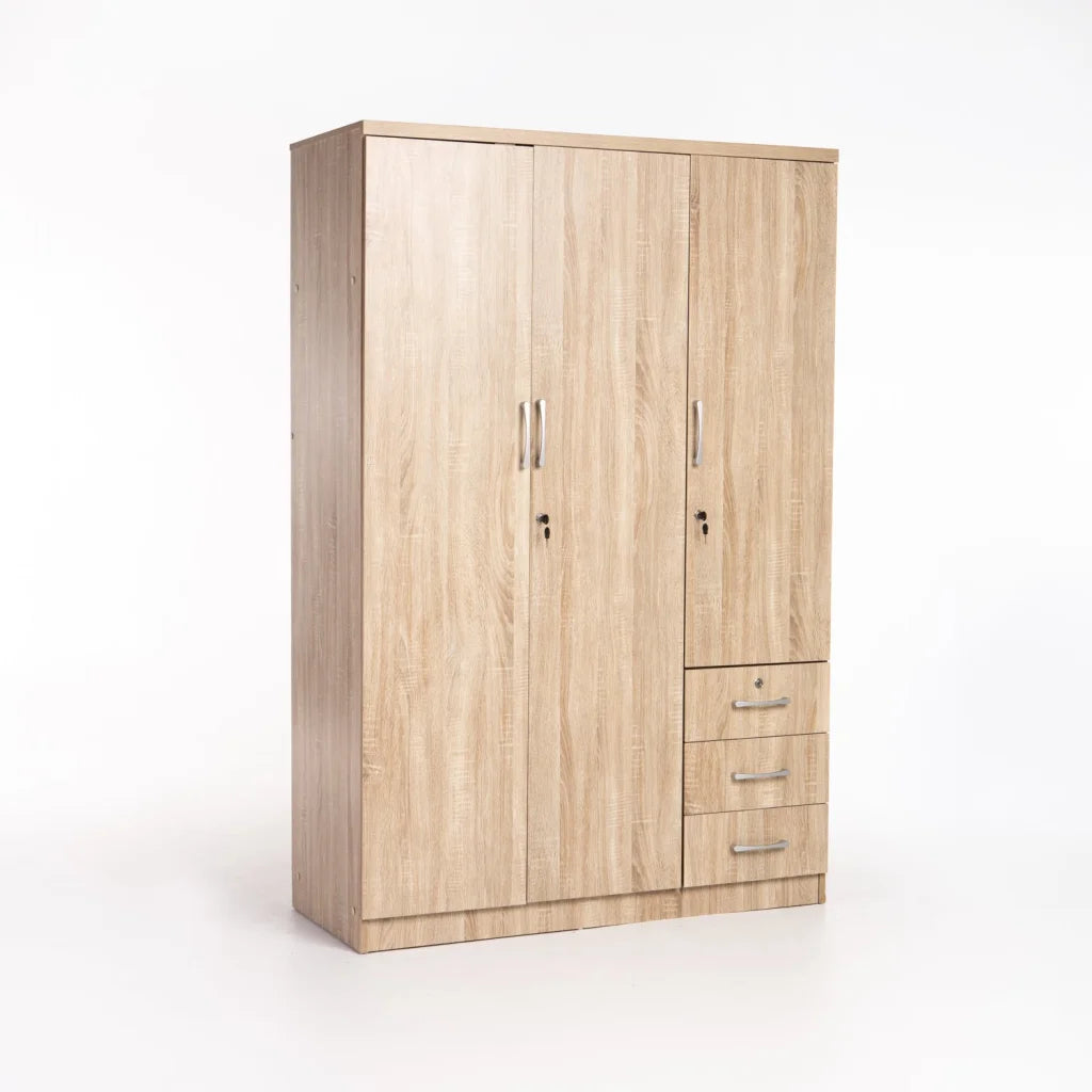 decofurn-furniture-titan-3-door-drawer-deluxe-robe-506 Titan 3 Door 3 Drawer Deluxe Robe - Image 1