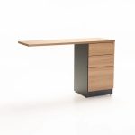 Togo 120Cm Side Connect Desk & 3 Drawer Unit