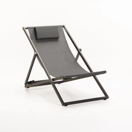 Tulum Outdoor Sun Chair - Dark Grey