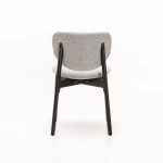 Viola Wooden Dining Chair Textured Grey With Black Leg - Image 4