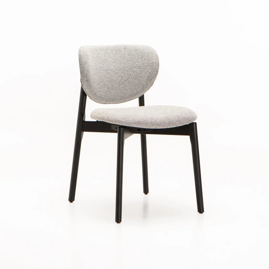 decofurn-furniture-viola-wooden-dining-chair-textured-grey-with-black-leg-131 Viola Wooden Dining Chair Textured Grey With Black Leg - Image 1