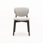 Viola Wooden Dining Chair Textured Grey With Black Leg - Image 2