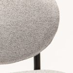 Viola Wooden Dining Chair Textured Grey With Black Leg - Image 5