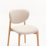 Viola Wooden Dining Chair Textured Oatmeal - Image 6