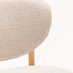 Viola Wooden Dining Chair Textured Oatmeal - Image 5