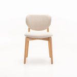 Viola Wooden Dining Chair Textured Oatmeal - Image 2