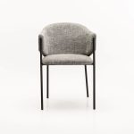 Violet Textured Fabric Dining Chair - Image 2