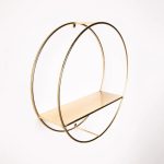 Wall Shelf - Gold Circle With Shelf - Image 2