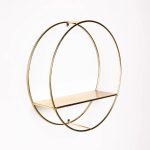 Wall Shelf - Gold Circle With Shelf