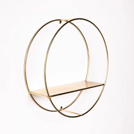 Wall Shelf - Gold Circle With Shelf