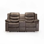 Yaz Luxury Fabric 2 Seater Console Recliner - Image 4