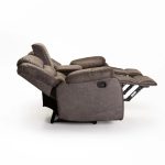 Yaz Luxury Fabric 2 Seater Console Recliner - Image 5